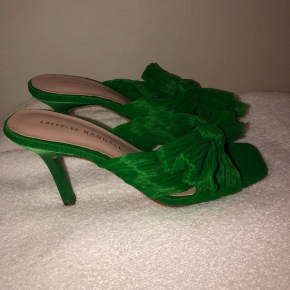 Loeffler Randall Claudia clover organza bow mule sandals 6 - Picture 3 of 6